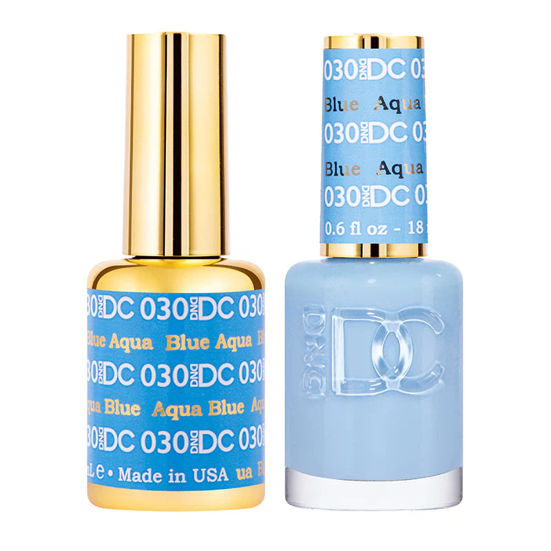 #030 -DND DC Gel Polish - Aqua Blue UV/LED Soak Off Gel