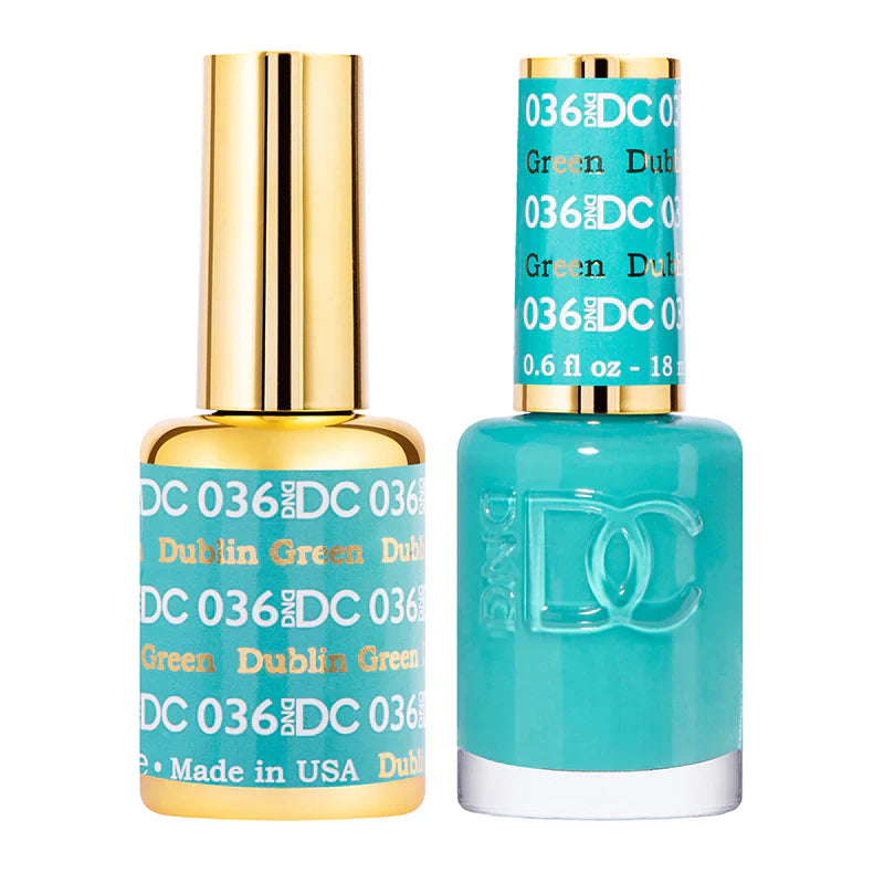 #036 - DND DC Gel Polish - Dublin Green UV/LED Soak Off Gel