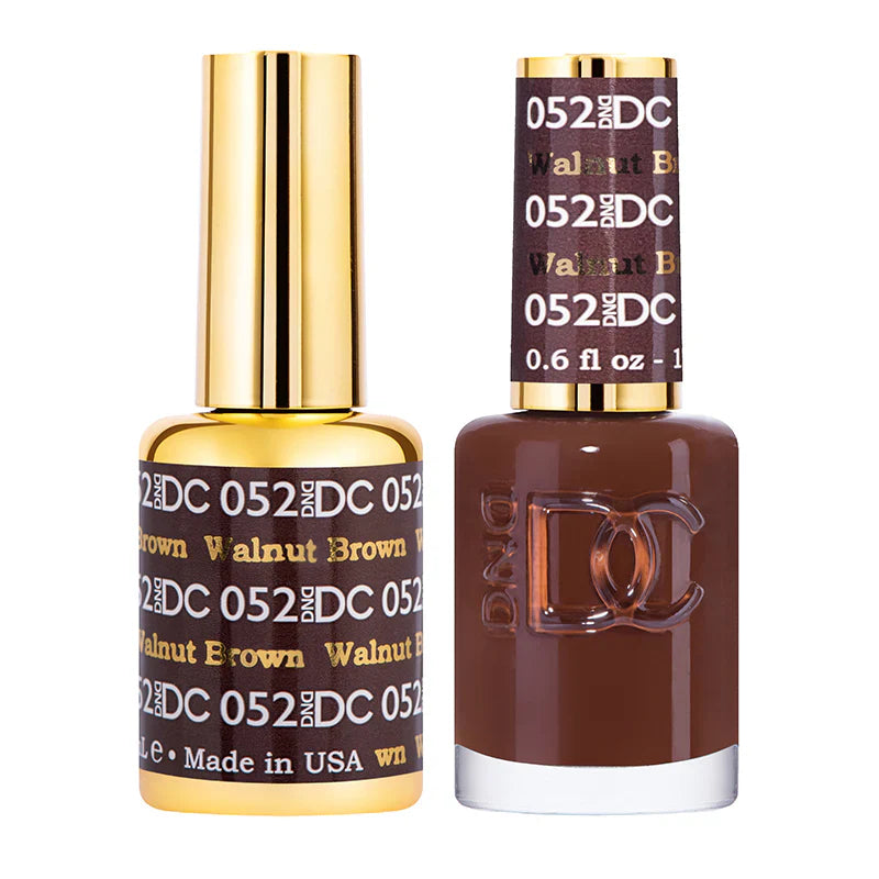 #052 -DND DC Gel Polish #052 Walnut Brown - UV/LED Soak Off