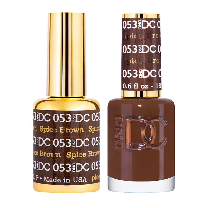#053 -DND DC Gel UV/LED Soak Off Gel Polish - Spiced Brown
