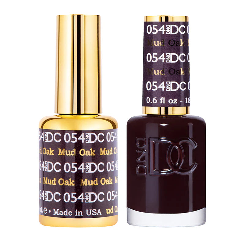 #054 -DND DC Gel UV/LED Soak Off Gel Polish - Mud Oak