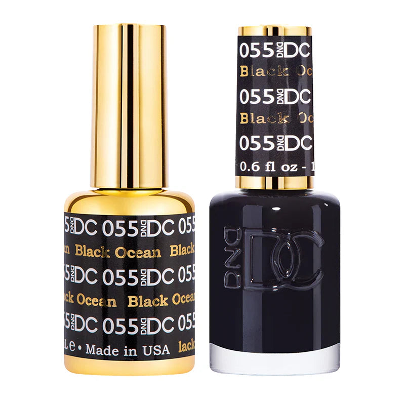 #055 -DND DC Gel Polish - Black Ocean (0.6 oz)