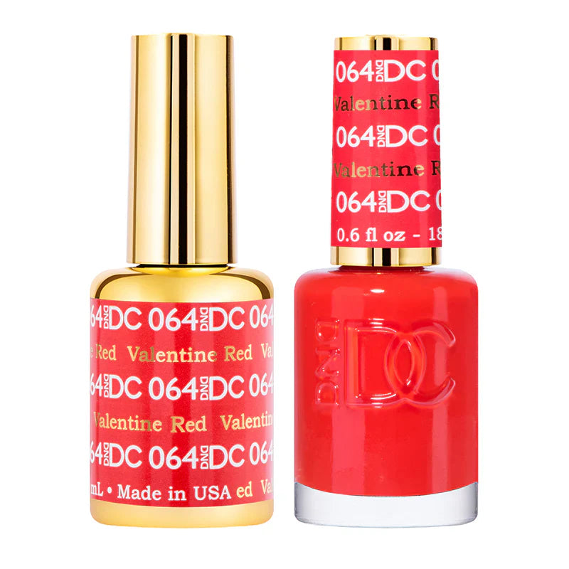 #064 -DND DC Gel Valentine Red UV/LED Soak Off Gel Polish