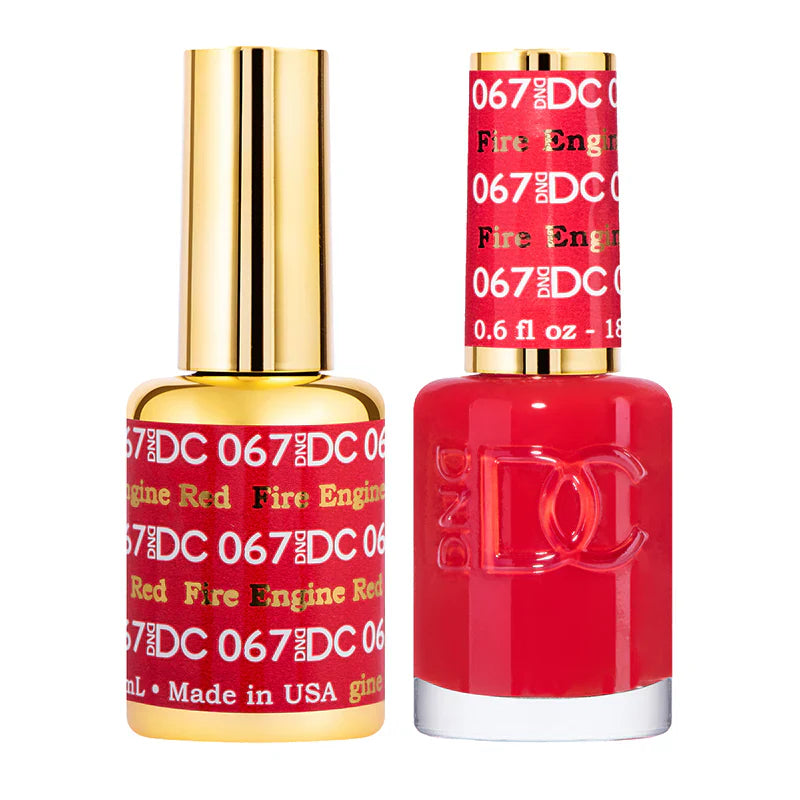 #067 -DND DC Gel Fire Engine Red UV/LED Soak Off Gel Polish