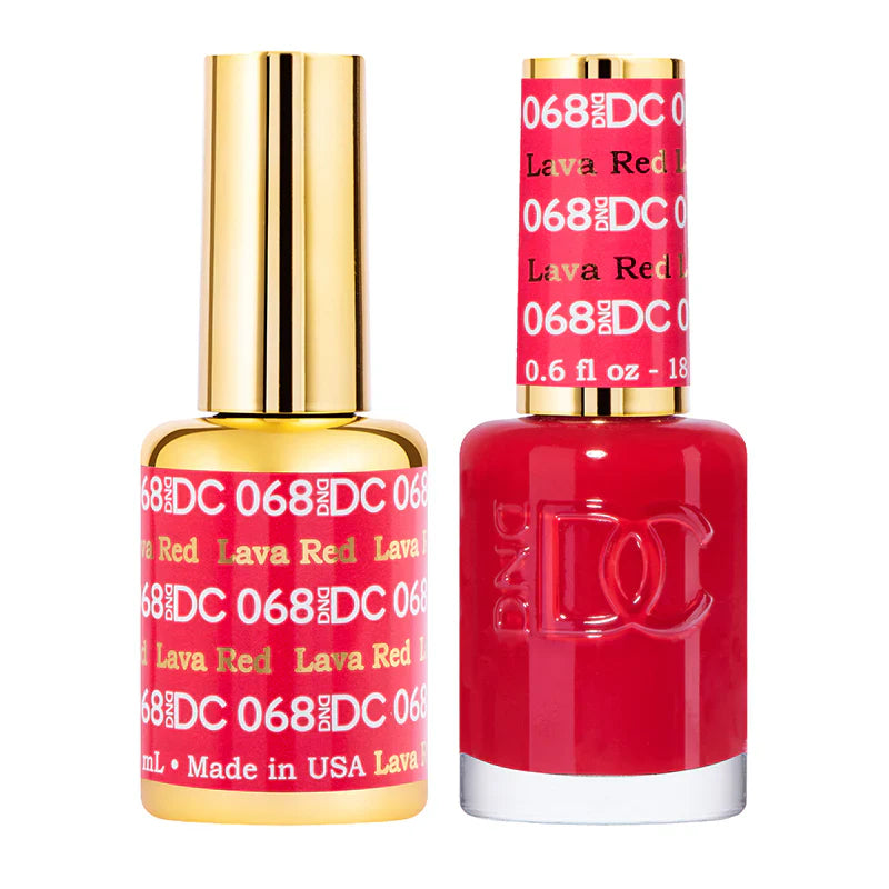 #068 -DND DC Gel Lava Red UV/LED Soak Off Gel Polish