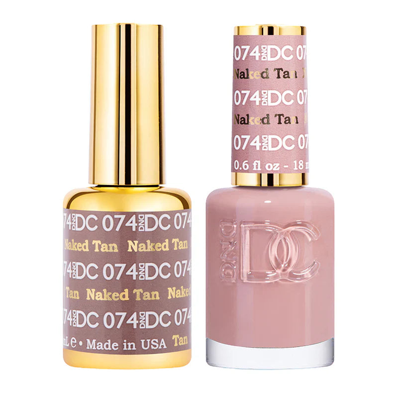 #074 - DND DC Gel Naked Tan UV/LED Soak Off Gel Polish