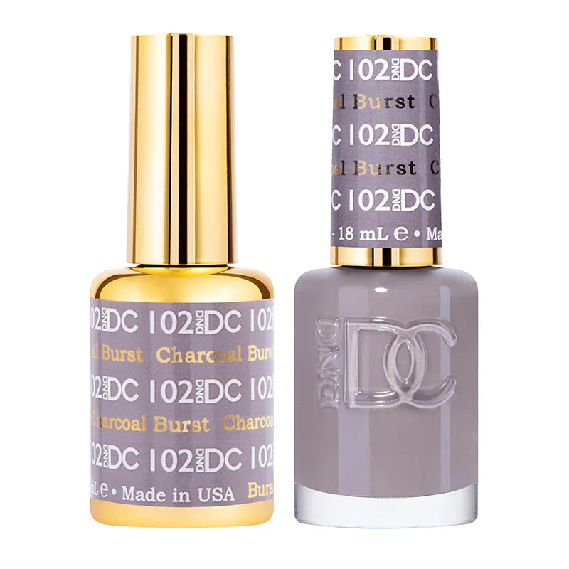 #102 -DND DC Gel Charcoal Burst UV/LED Soak Off Gel Polish