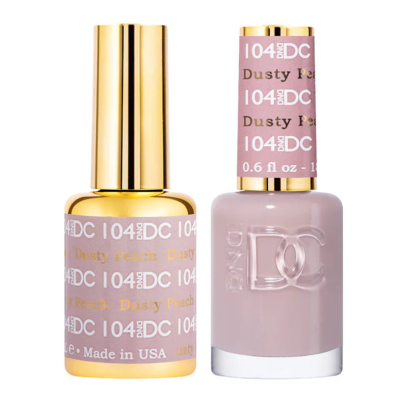 #104 -DND DC Dusty Peach Gel UV/LED Soak Off Gel Polish