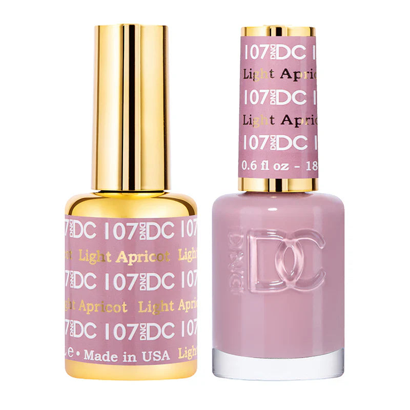 #107 - DND DC Light Apricot Gel UV/LED Soak Off Gel Polish