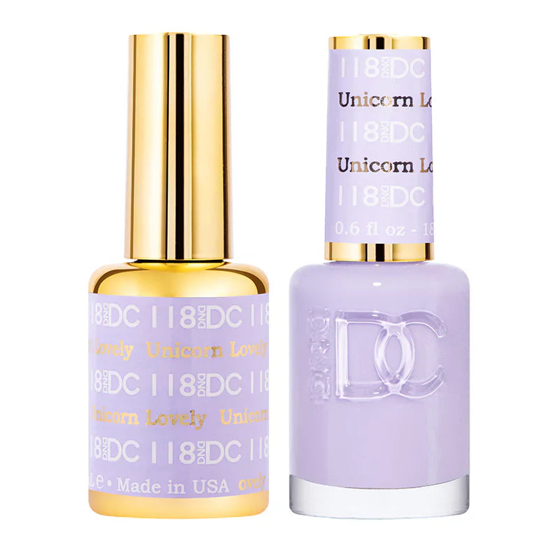 #118 -DND DC Gel UV/LED Soak Off Gel Polish - Unicorn Lovely