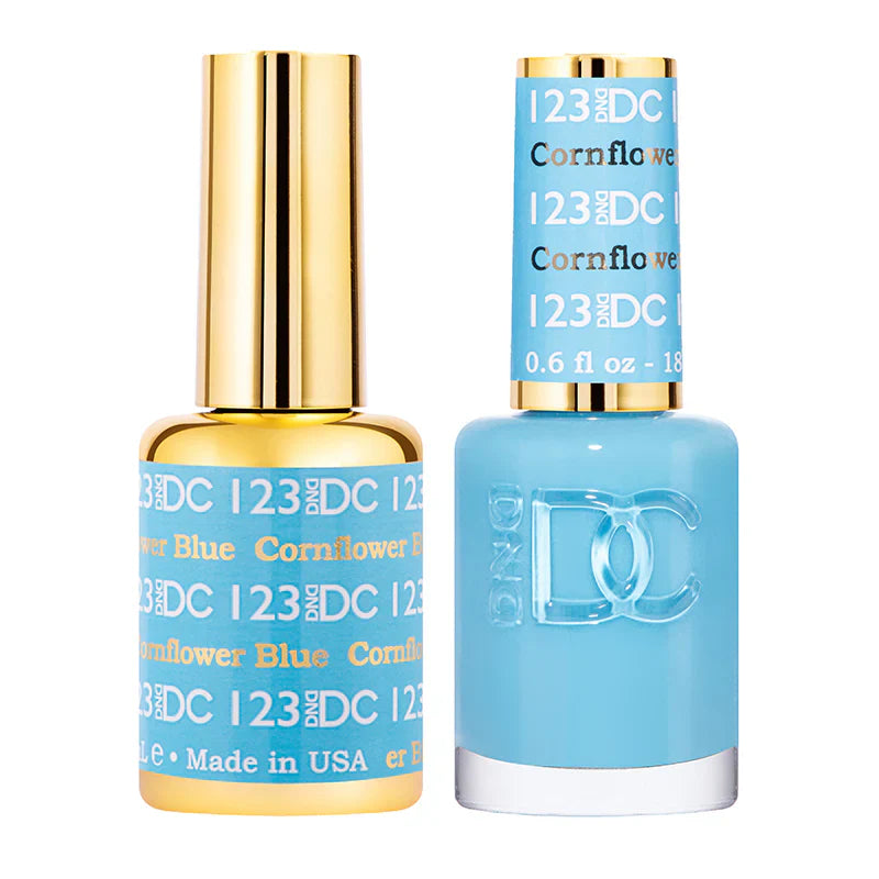 #123 -DND DC Gel UV/LED Soak Off Gel Polish - Cornflower Blue
