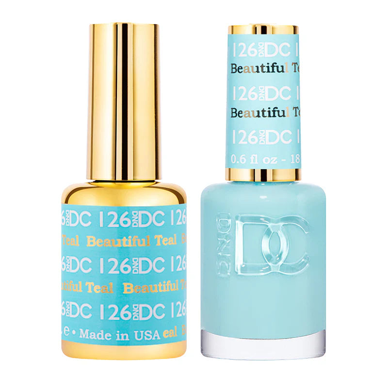 #126 -DND DC Gel UV/LED Soak Off Gel Polish - Beautiful Teal