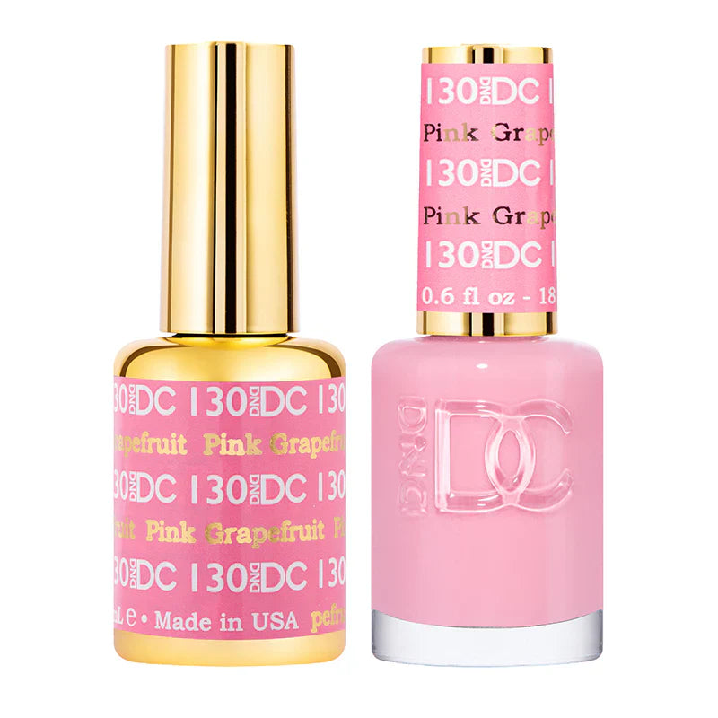 #130 -DND DC Gel UV/LED Soak Off Gel Polish - Pink Grapefruit