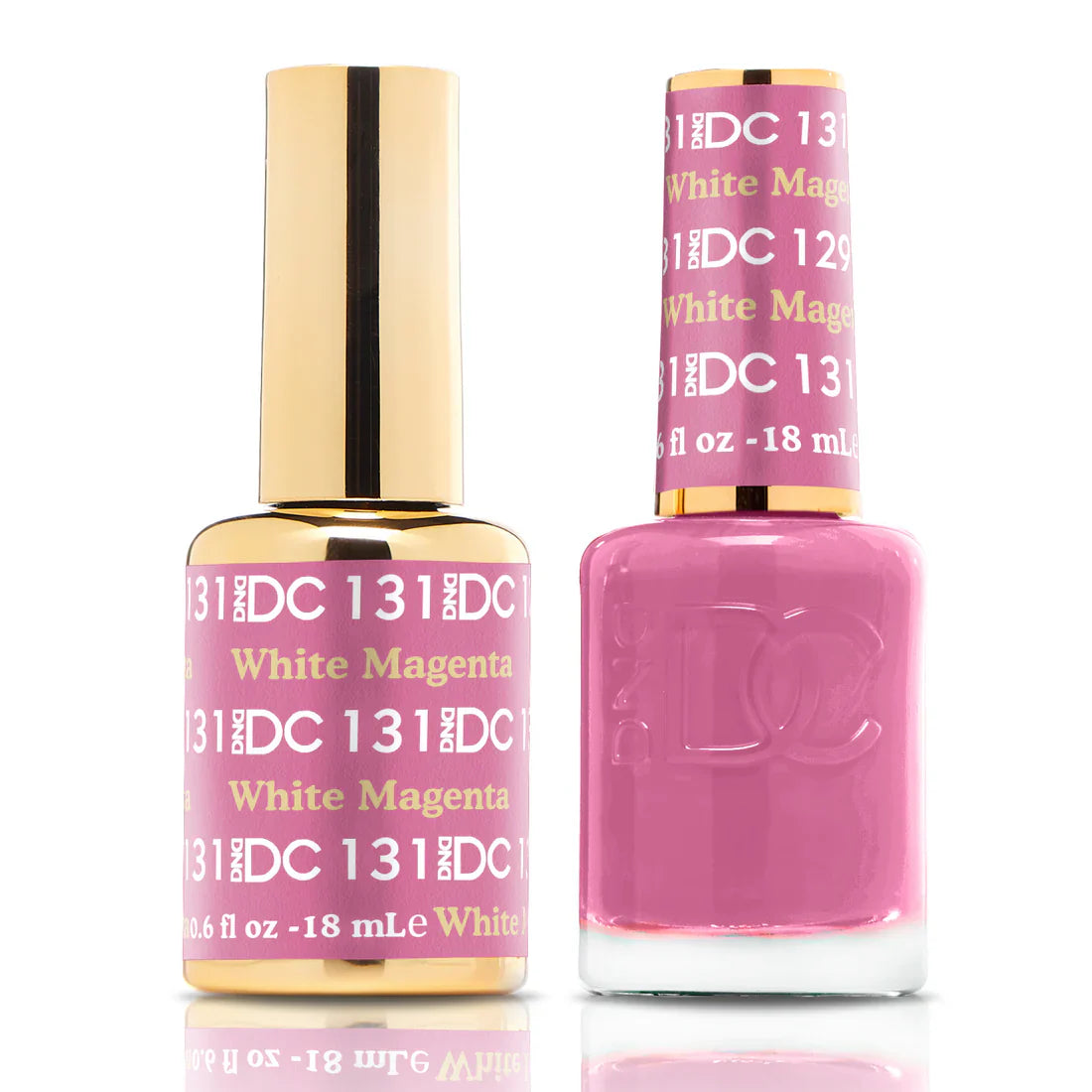 #131 DND DC Gel UV/LED Soak Off Gel Polish - White Magenta