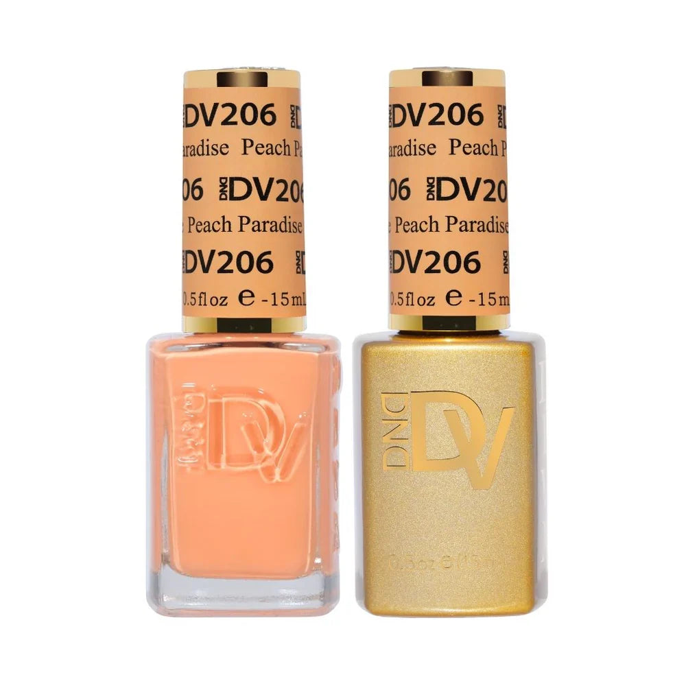 DND Diva Gel UV/LED Peach Paradise Soak Off Gel Polish #206