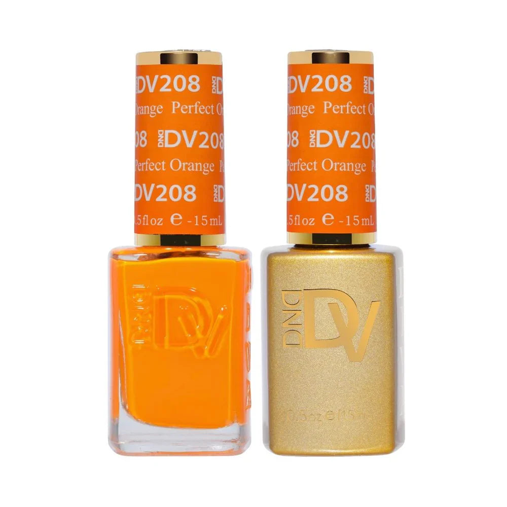 DND Diva Gel UV/LED Perfect Orange Soak Off Gel Polish #208