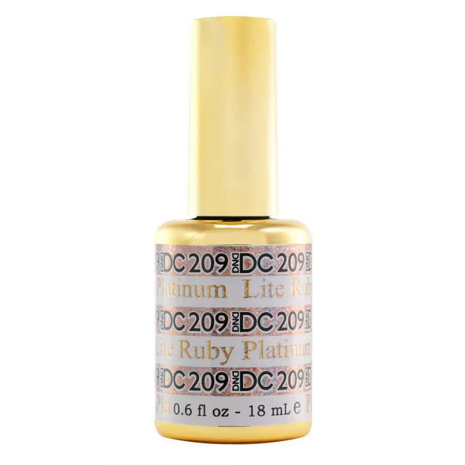 #209 -DND DC Gel UV/LED Soak Off Gel Polish - Lite Ruby - Elegant Red