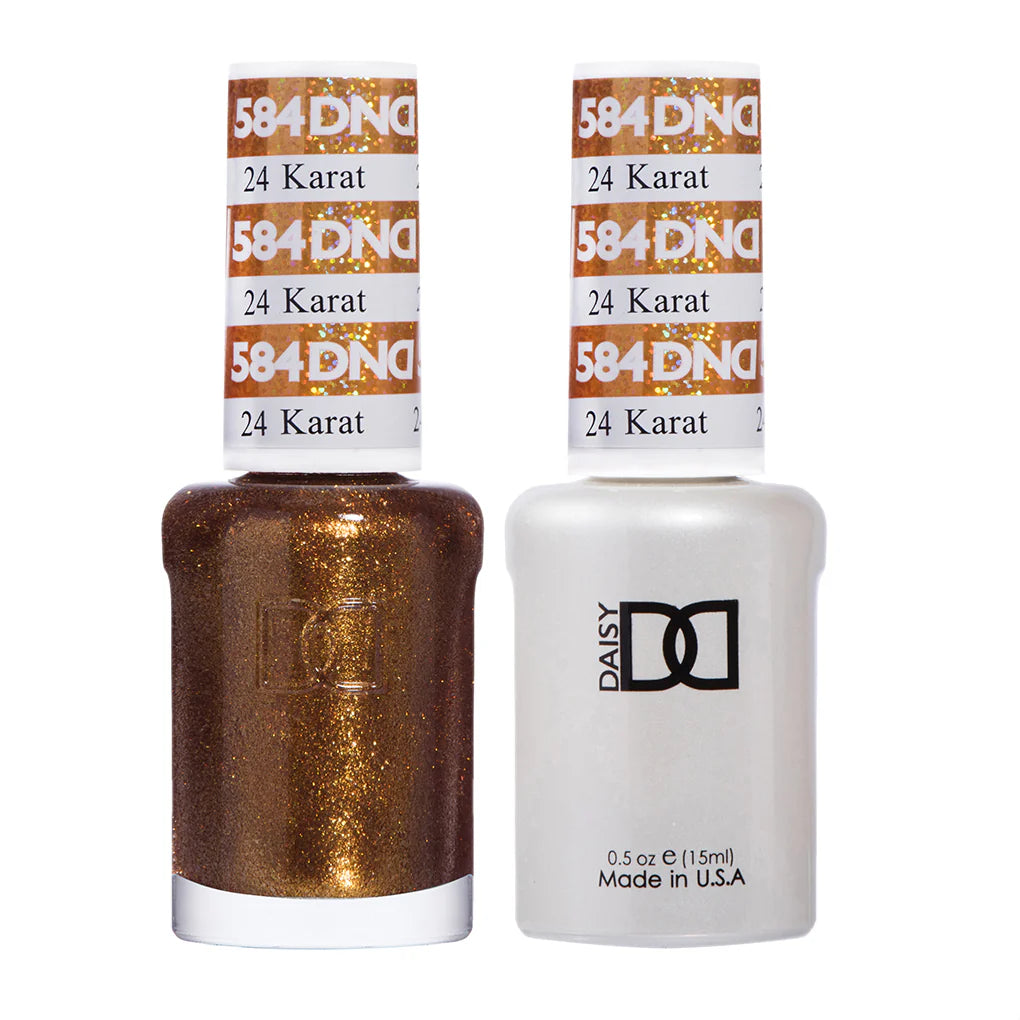 DND Gel #584 24 Karat – Glittering Gold Gel Polish UV/LED