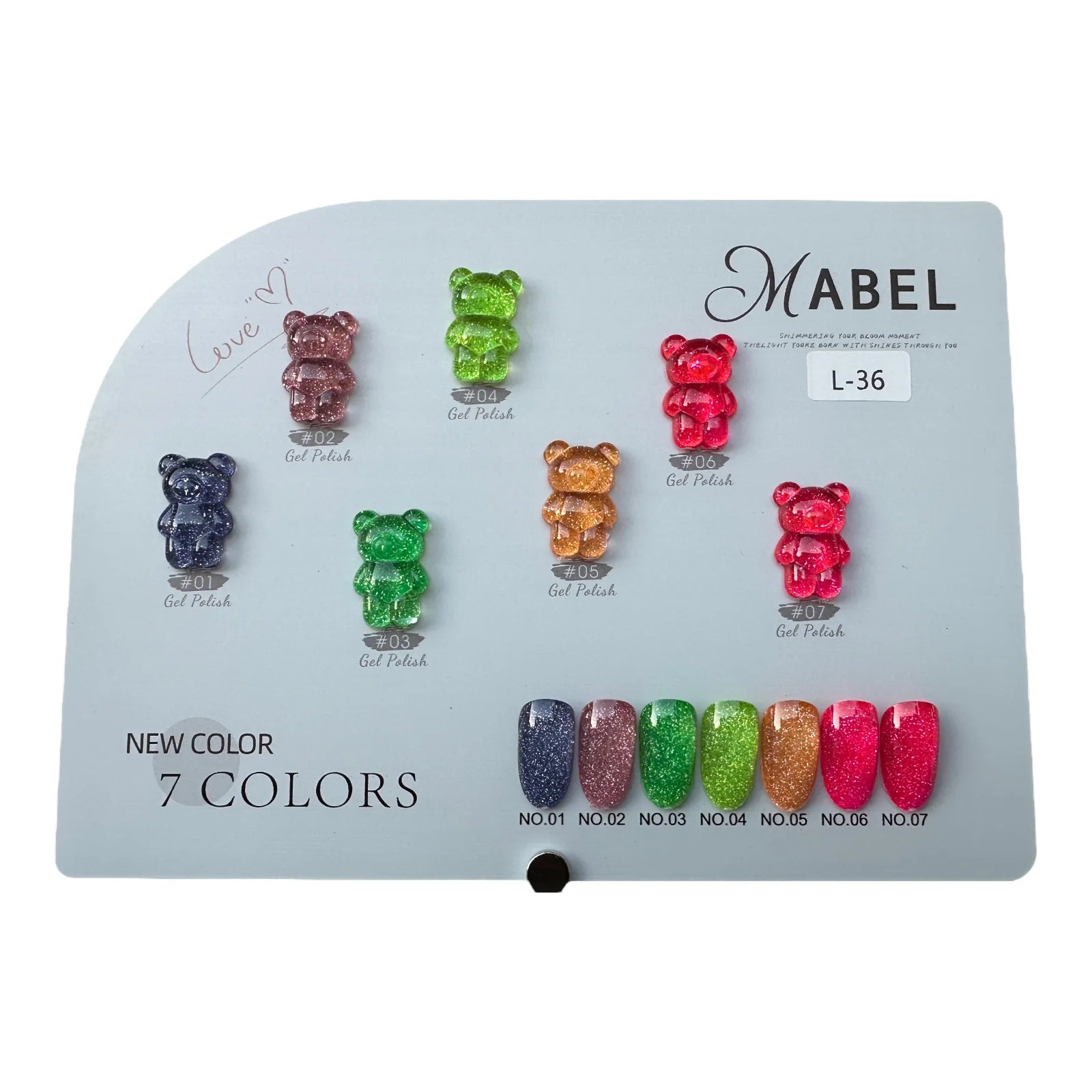 Mabel Gel 7 Colors - L36 Soak Off Gel Polish (0.5oz)