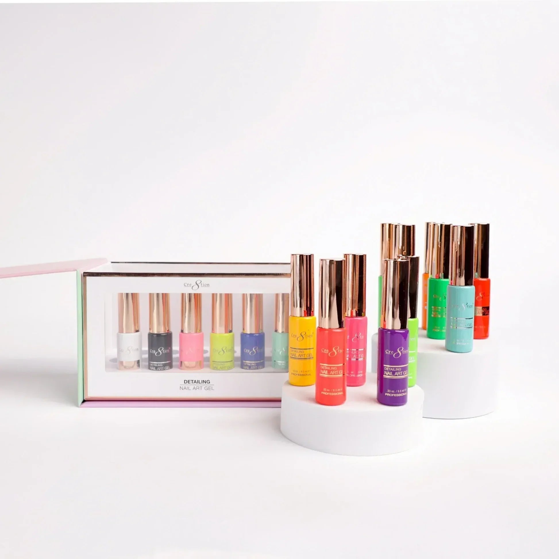 Cre8tion Bright Nail Art Gel - 18 Colors, 0.33oz Gel Line