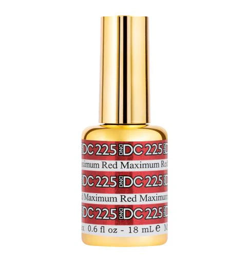 #225 -DND DC Gel UV/LED Soak Off Gel Polish - Maximum Red - Bold Red