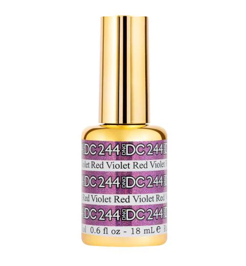 #244 -DND DC Gel UV/LED Soak Off Gel Polish - Red Violet - Bold Red