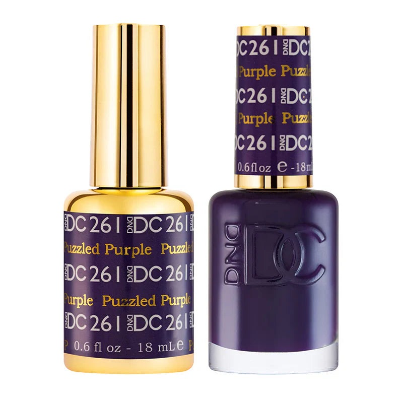 #261 -DND DC Gel UV/LED Soak Off Gel Polish - Puzzled Purple