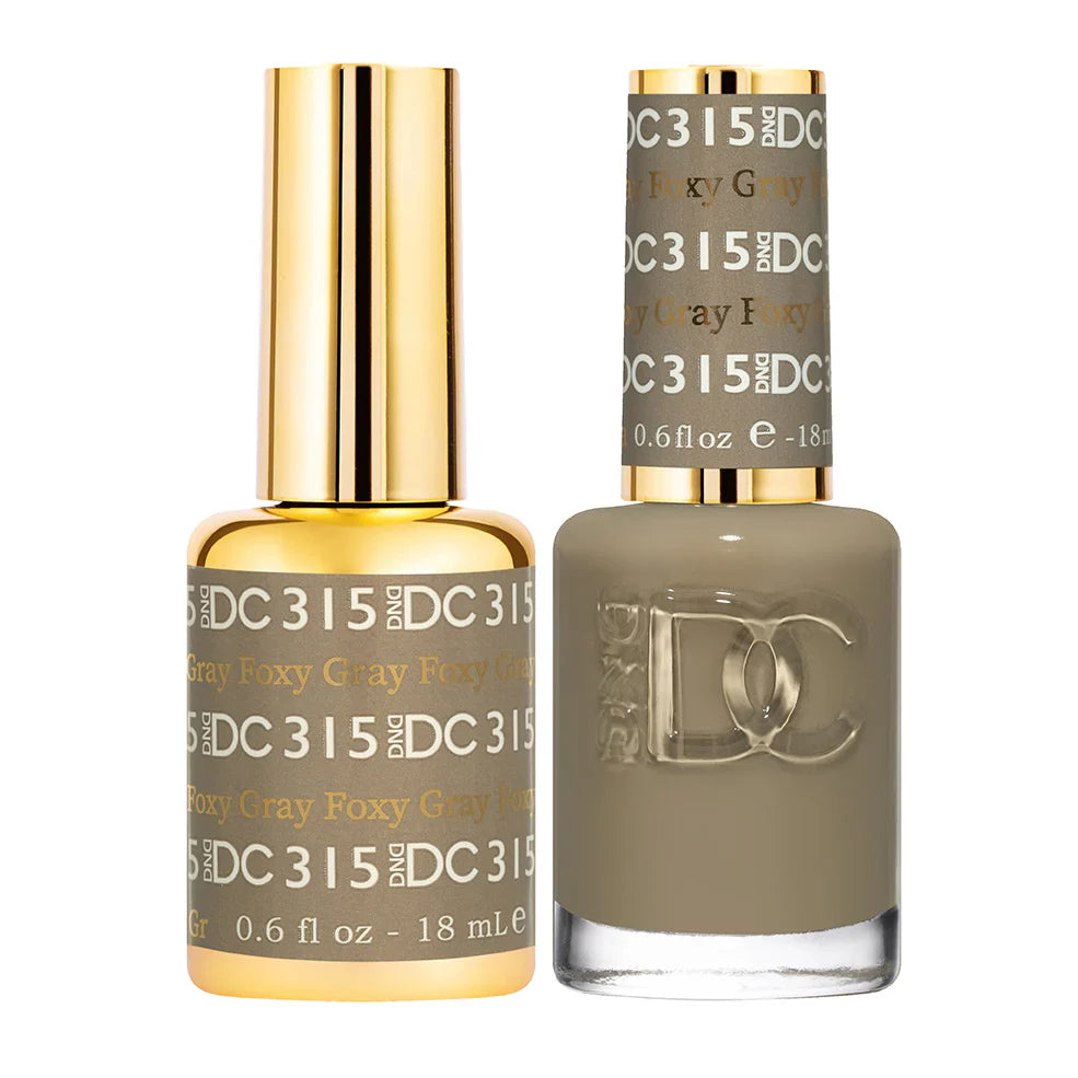 #315 -DND DC Gel UV/LED Soak Off Gel Polish - Foxy Gray