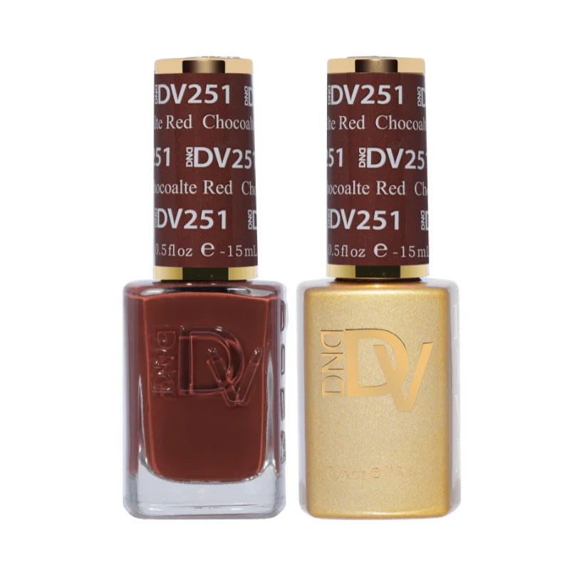 DND Diva Gel UV/LED Soak Off Gel Polish #251 - Chocolate Red