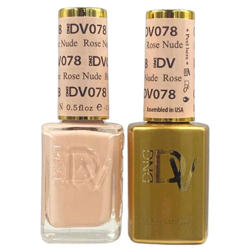 DND Diva #078 Rose Nude Gel & Lacquer Set - UV/LED