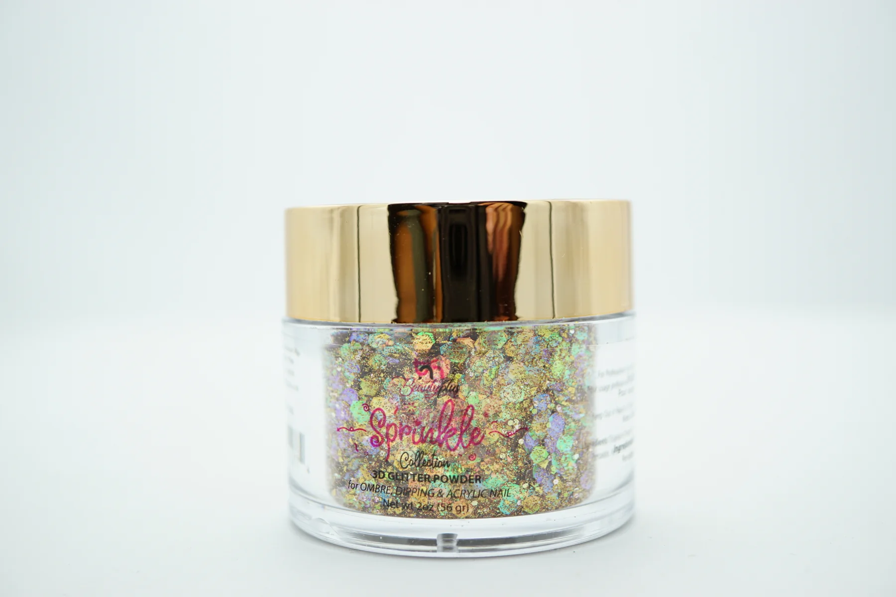 3D Glitter Powder Sprinkle 2oz Nail Art Acrylic Dip #62