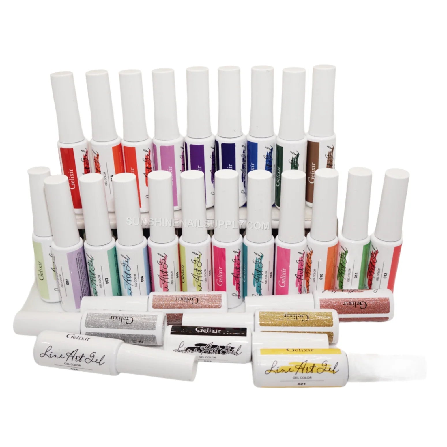 Gelixir Line Art Gel Set – 28 Colors for Precision Nail Art