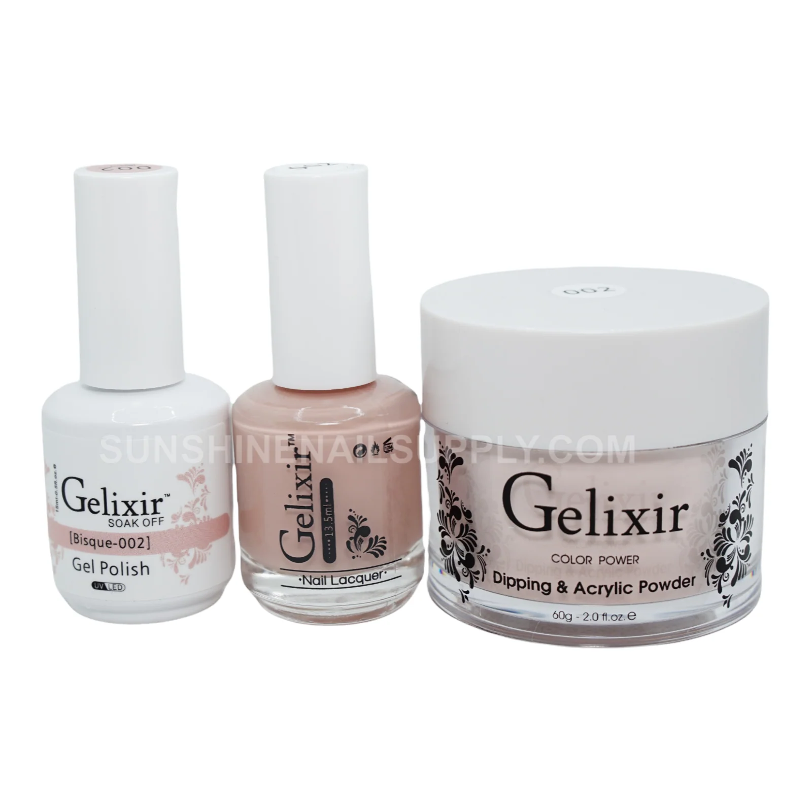 Gelixir #002 UV/LED Soak Off Gel Polish - Bisque 3in1