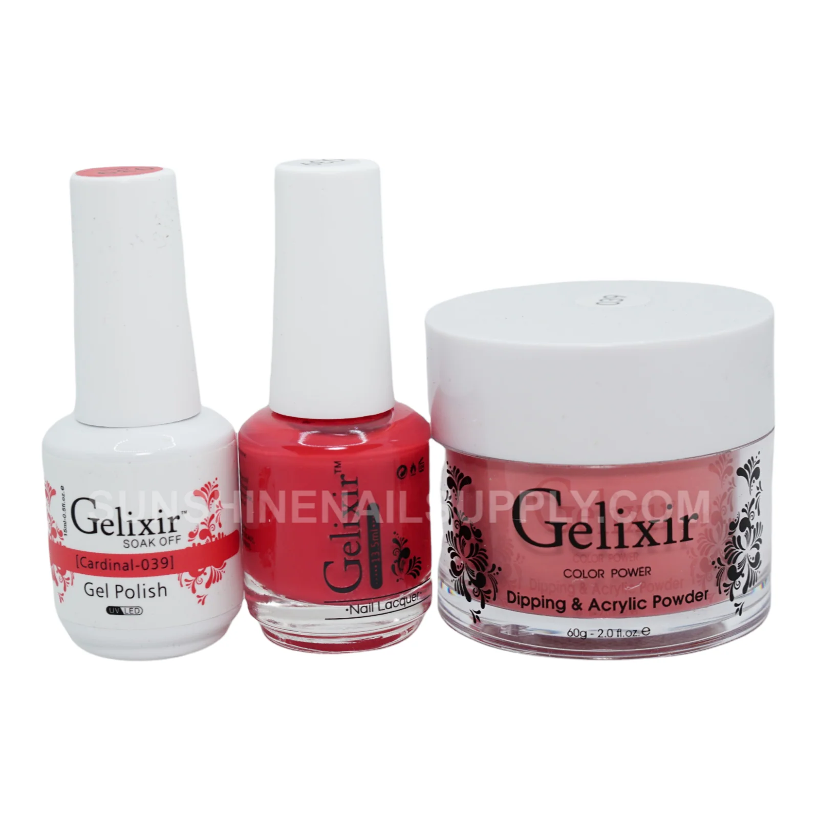 Gelixir #039 UV/LED Soak Off Gel Polish - Cardinal 3in1