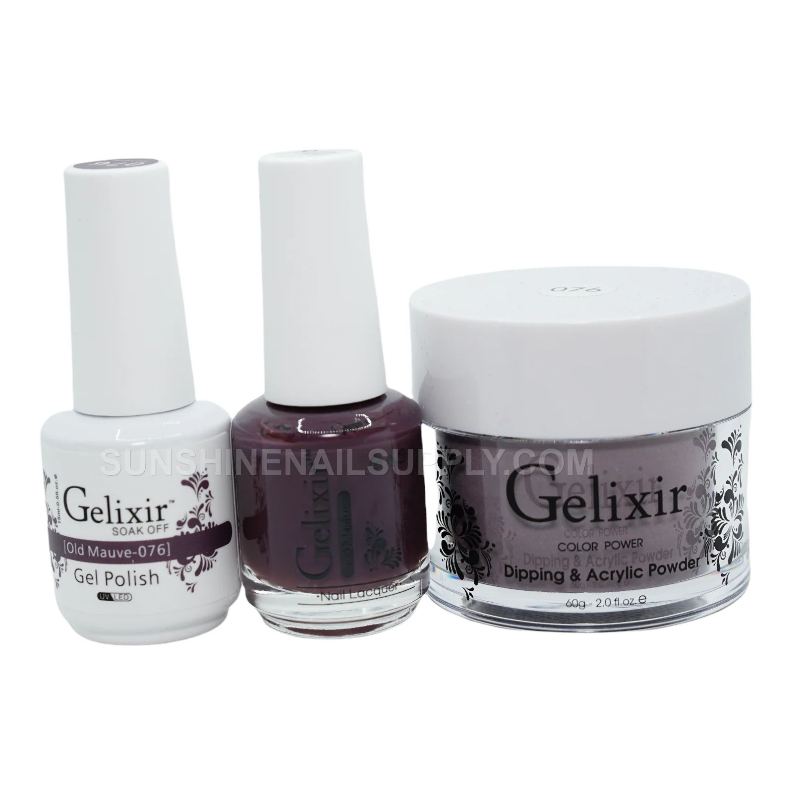 Gelixir UV/LED Soak Off Gel Polish #076 - Old Mauve (15ml)