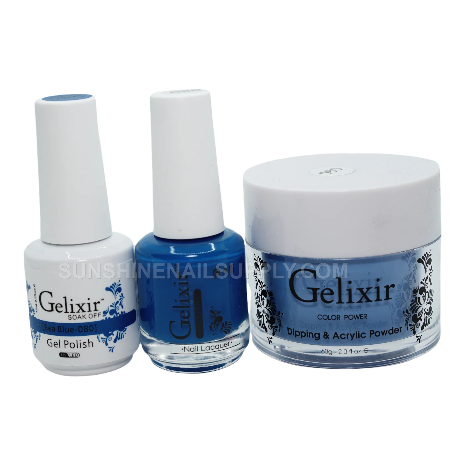 Gelixir UV/LED Soak Off Gel Polish #080 - Sea Blue (15ml)