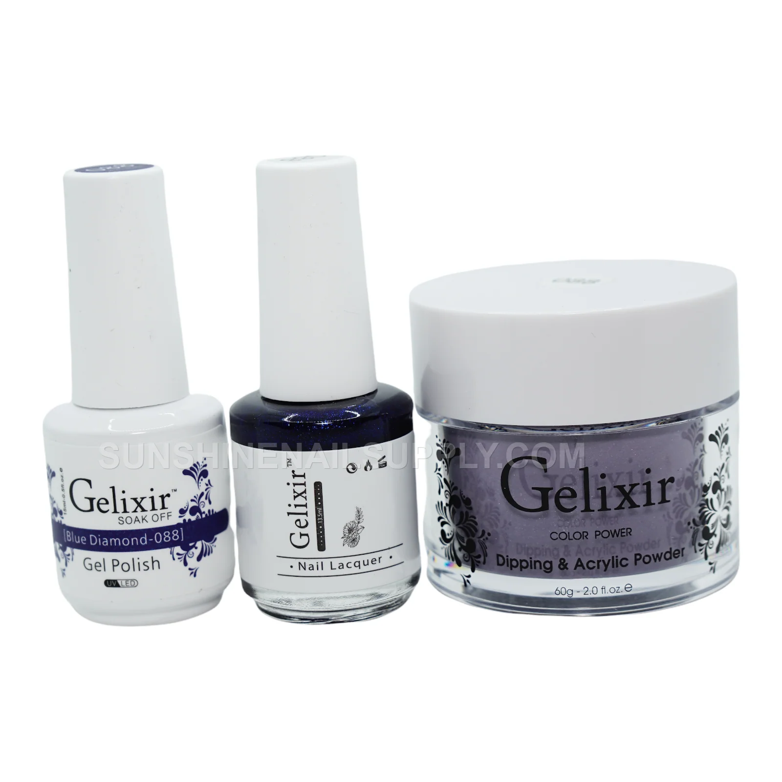 Gelixir UV/LED Soak Off Gel Polish #088 - Blue Diamond (15ml)