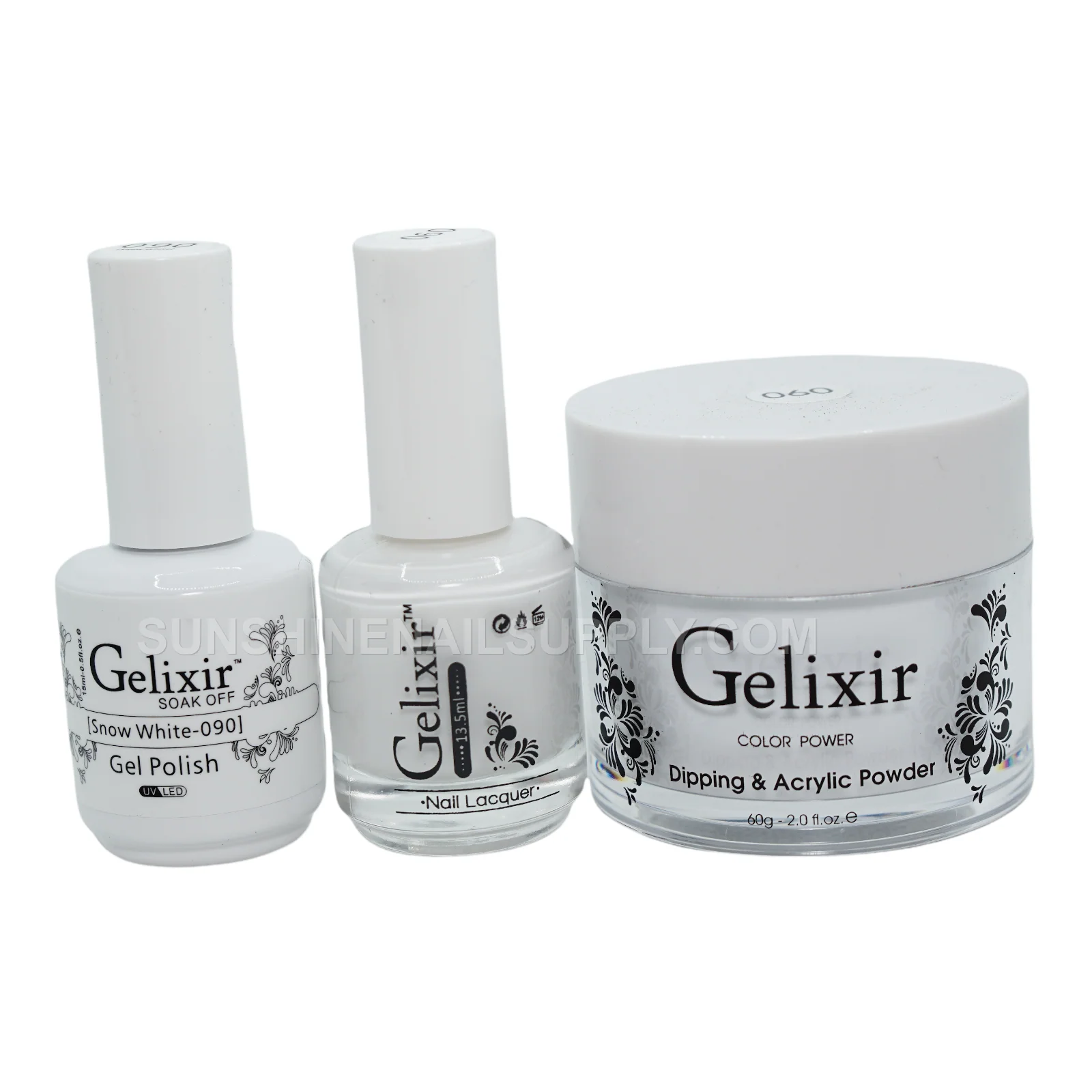 Gelixir UV/LED Soak Off Gel Polish #090 - Snow White (15ml)
