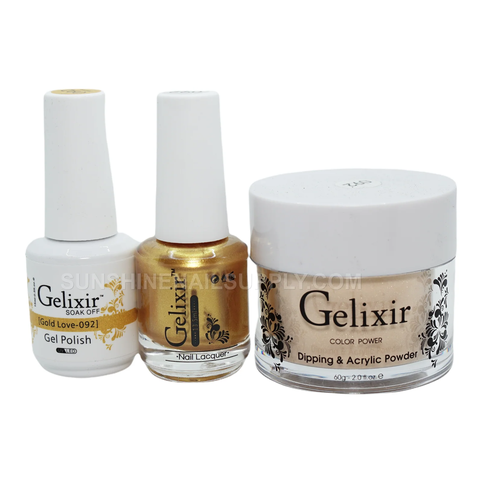 Gelixir UV/LED Soak Off Gel Polish #092 - Gold Love (15ml)
