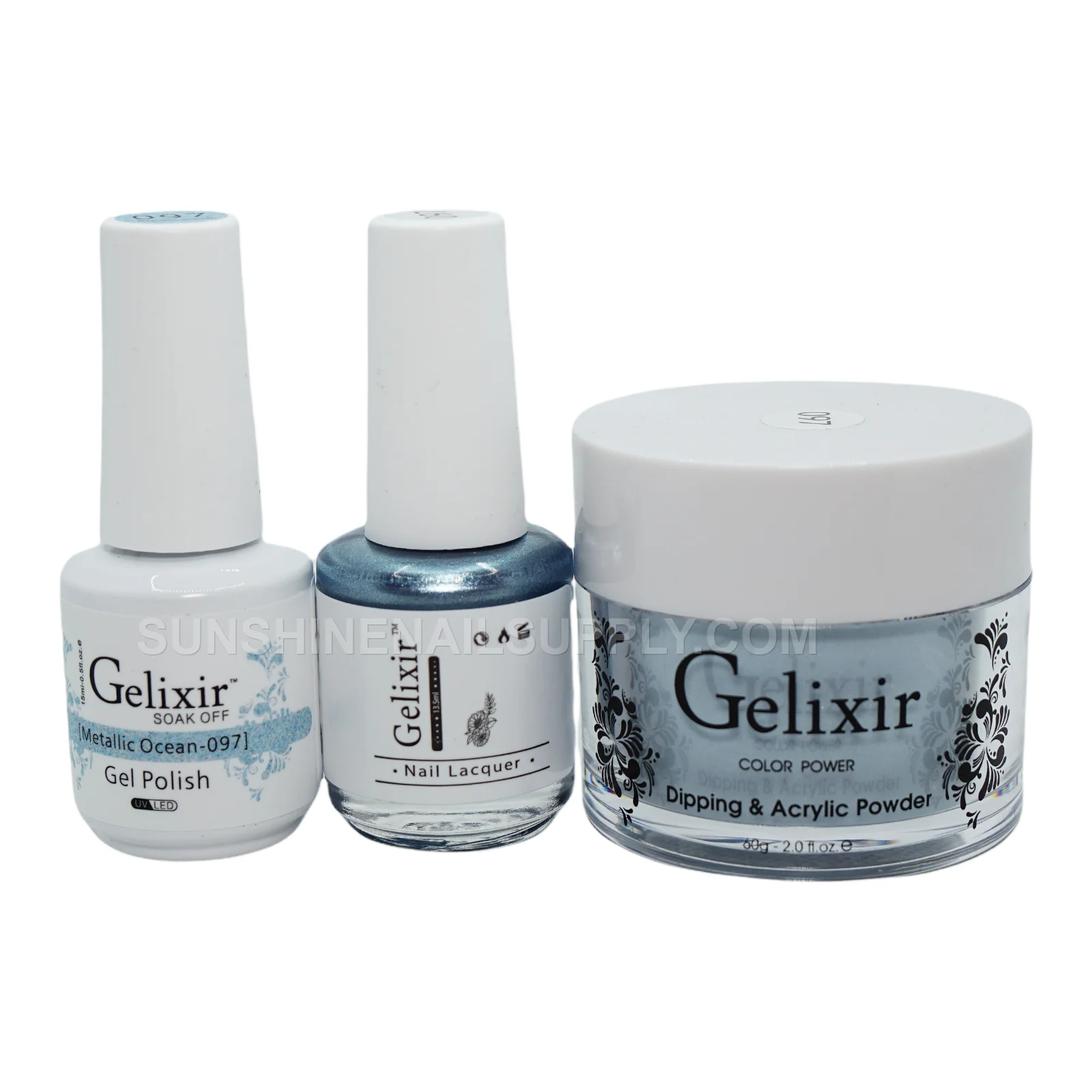 Gelixir UV/LED Soak Off Gel Polish #097 - Metallic Ocean (15ml)