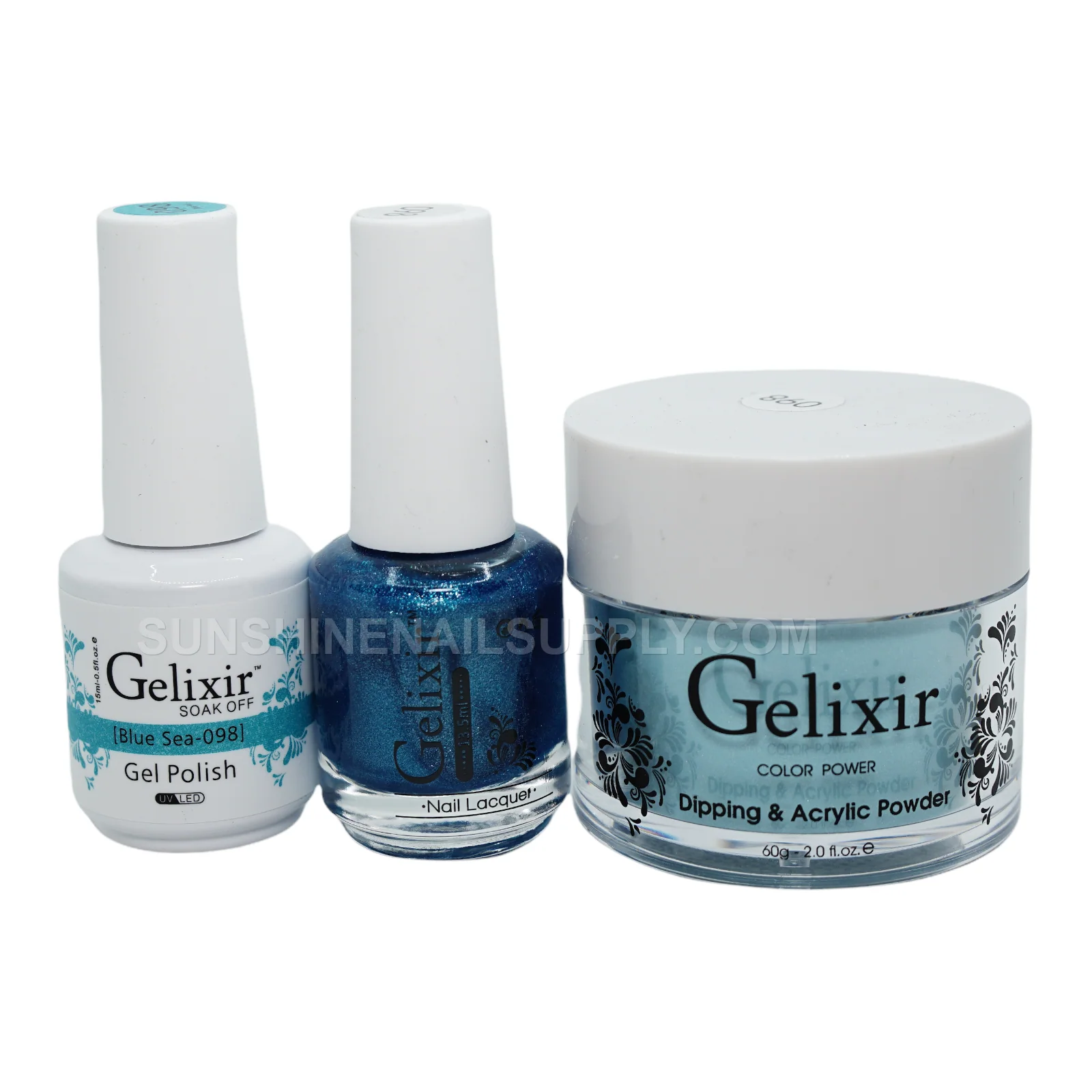 Gelixir UV/LED Soak Off Gel Polish #098 - Blue Fairly (15ml)