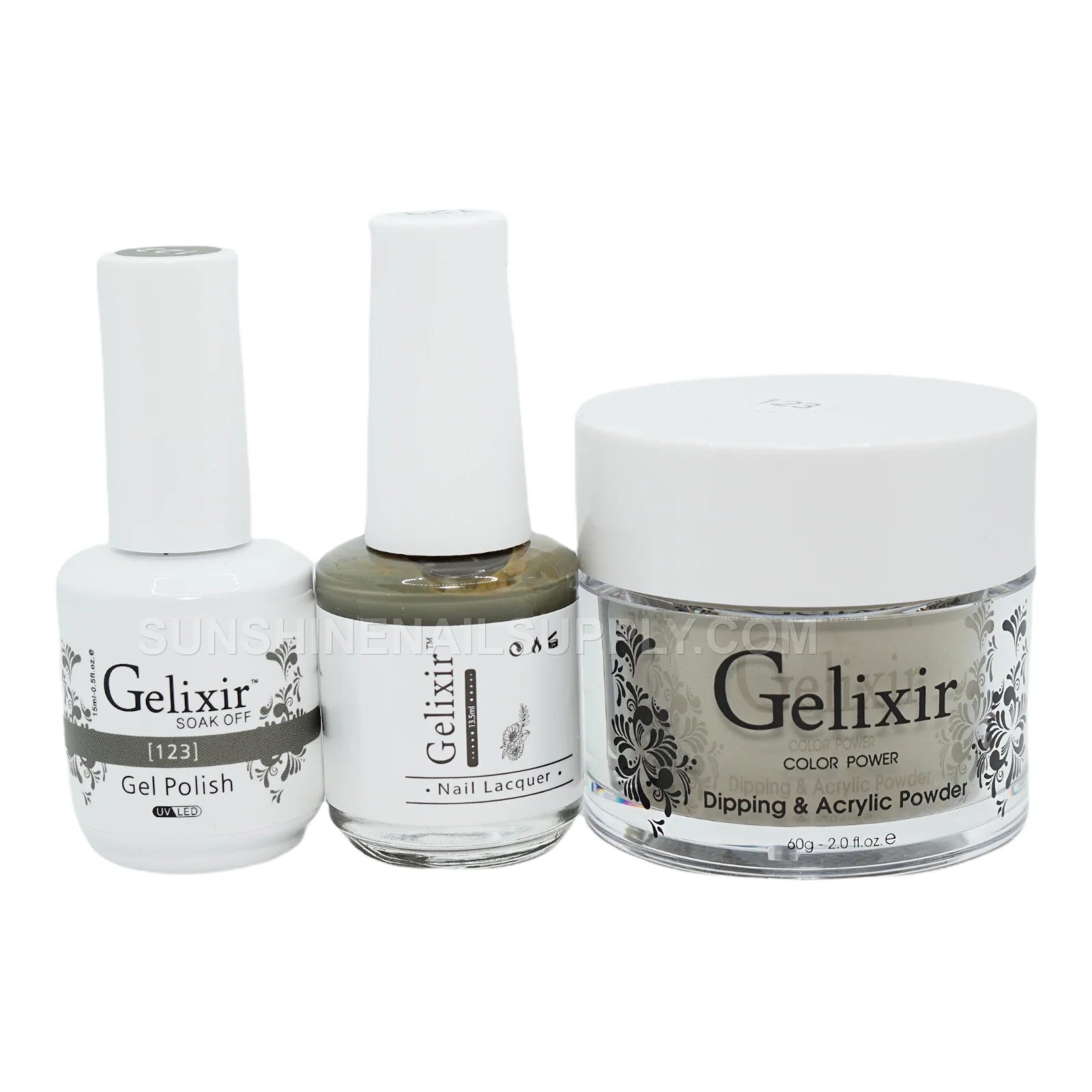 Gelixir UV/LED Soak Off Matching Gel and Polish #123 (15ml)
