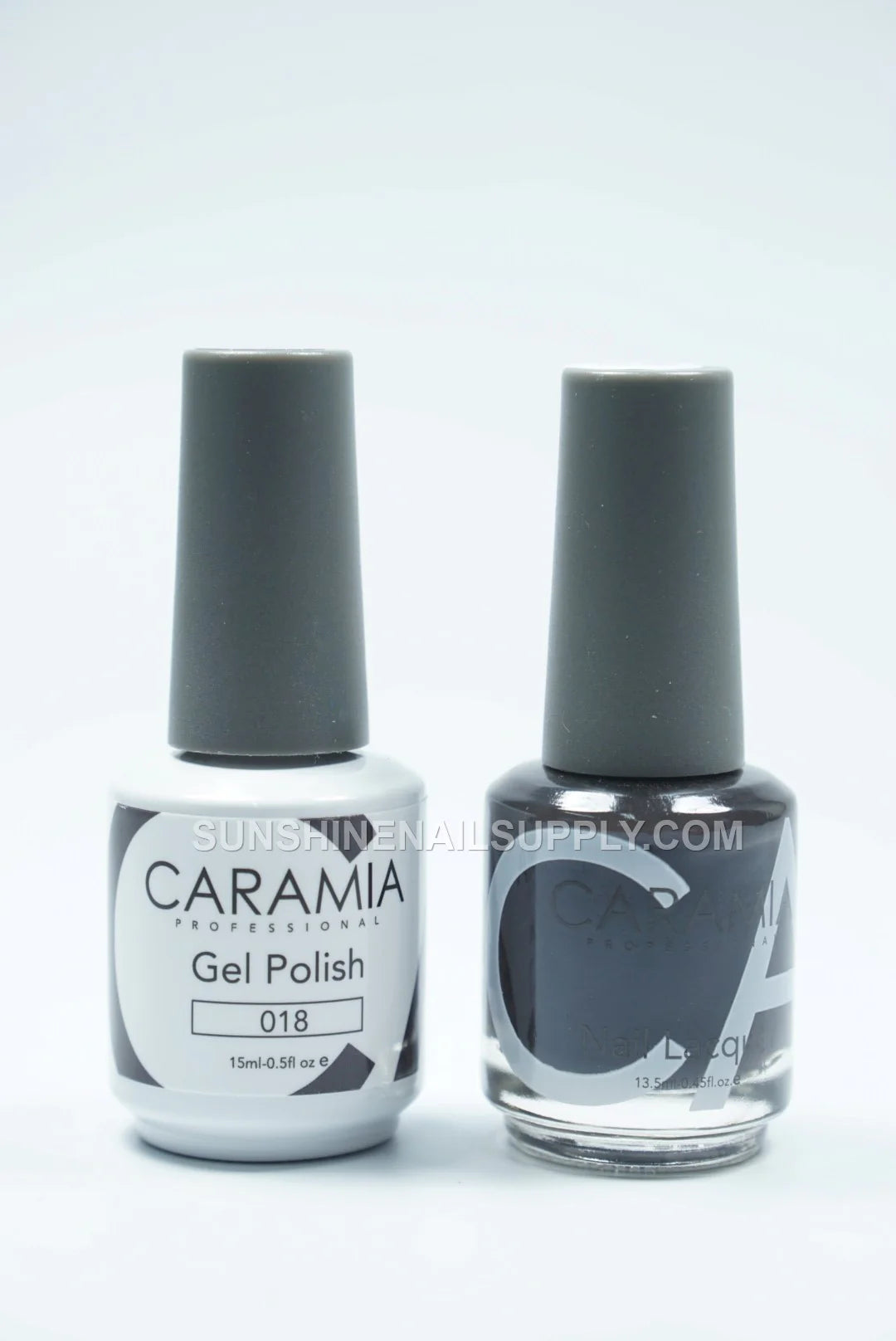 Caramia UV/LED Soak Off Gel Polish #018 – Dark Charcoal Gel