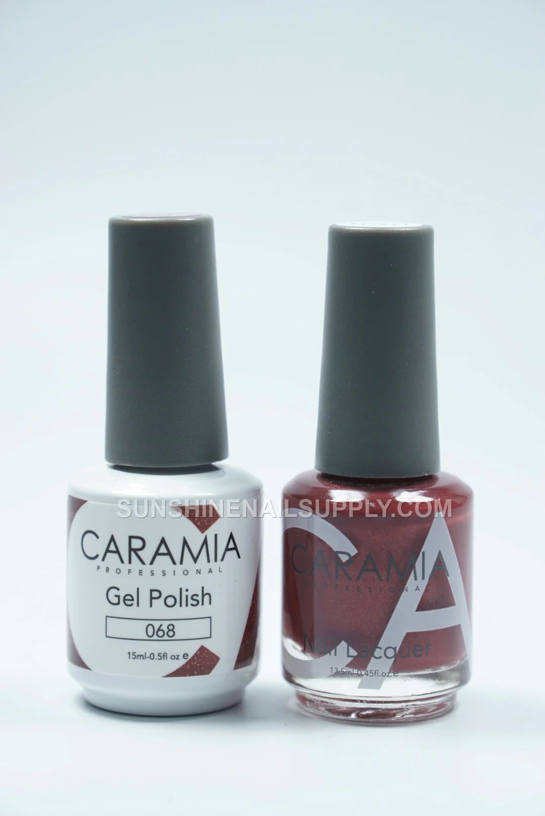 Caramia UV/LED Soak Off Gel Polish #068 – Burgundy Shine Gel