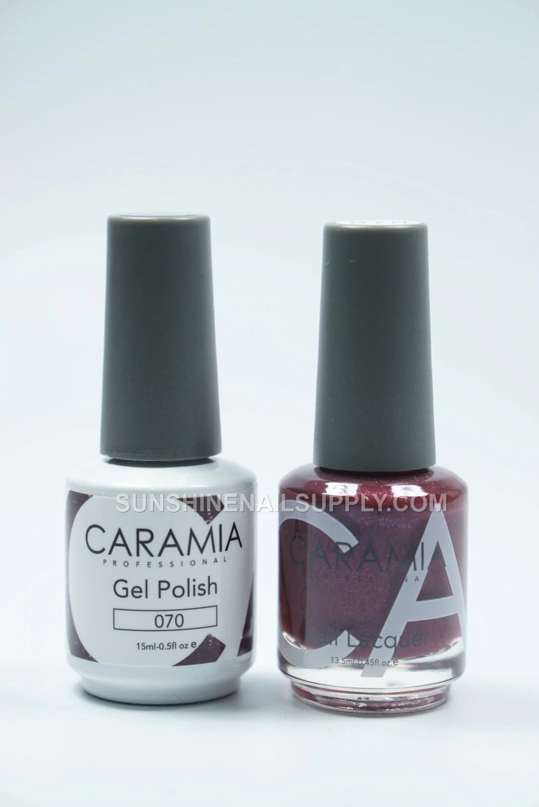 Caramia UV/LED Soak Off Gel Polish #070 – Sparkling Burgundy