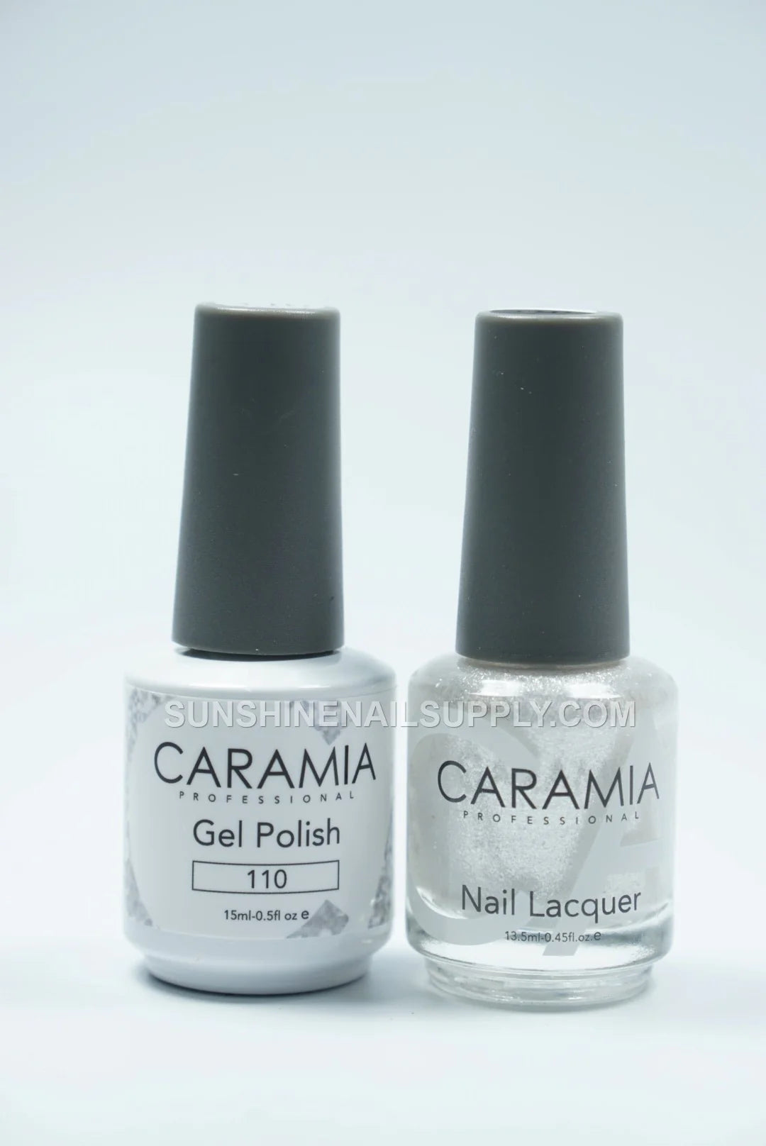 Caramia UV/LED Soak Off Gel Polish #110 – Shimmering Silver