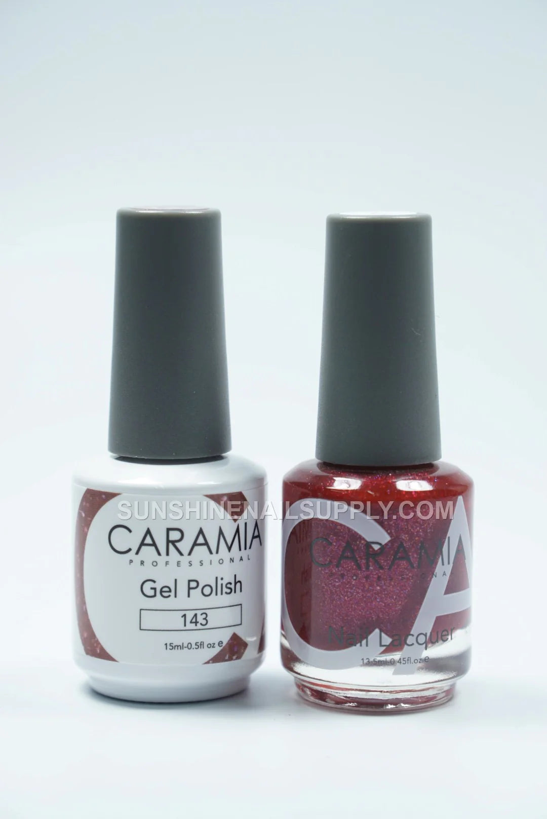 Caramia UV/LED Soak Off Gel Polish #143 - Red Glitter