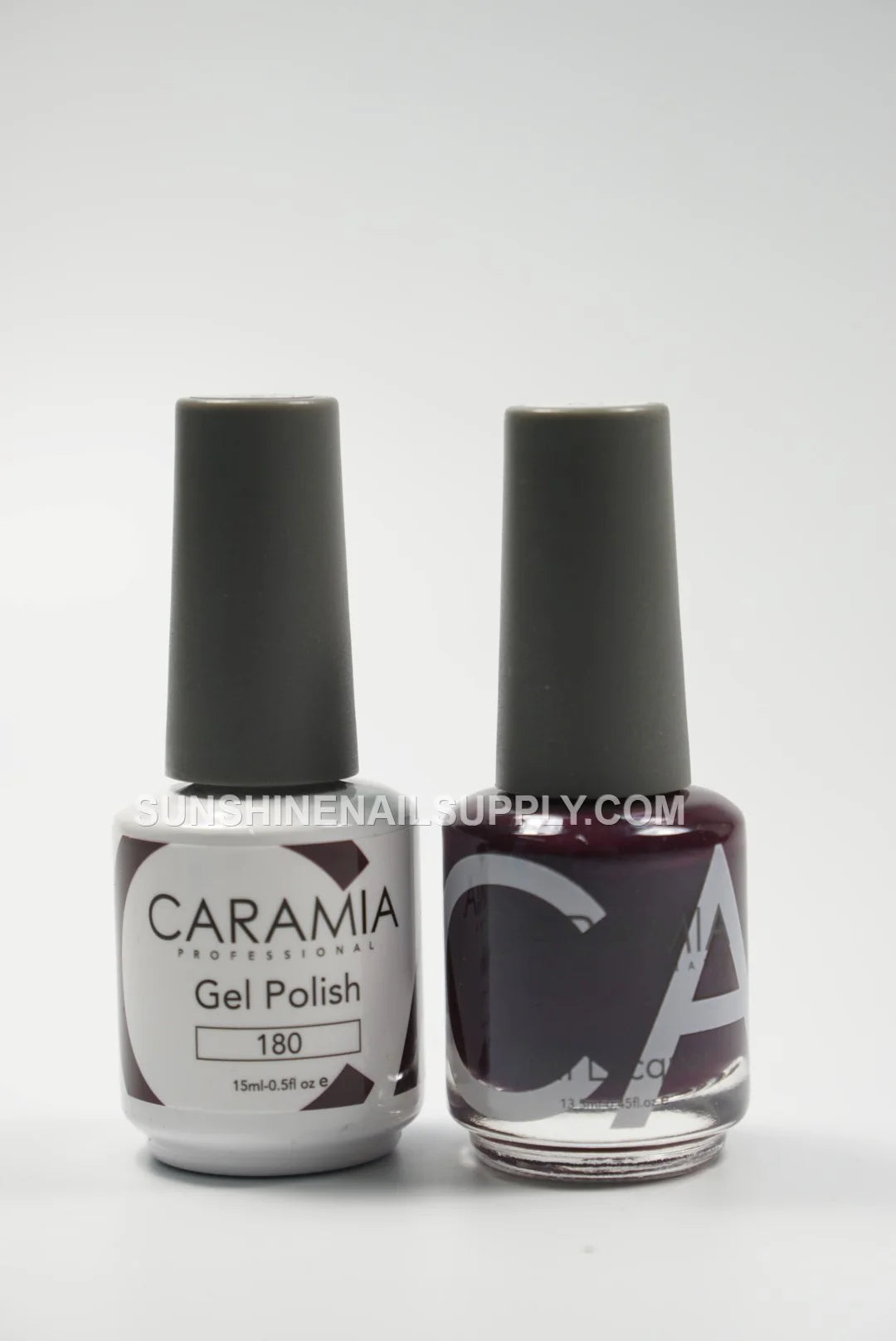 Caramia UV/LED Soak Off Gel Polish #180 – Deep Plum Red