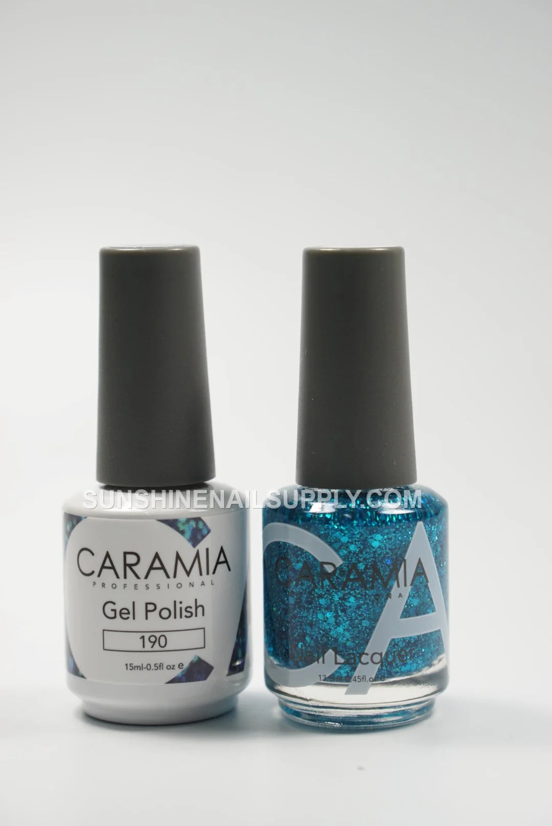 Caramia UV/LED Soak Off Gel Polish #190 – Glittering Blue