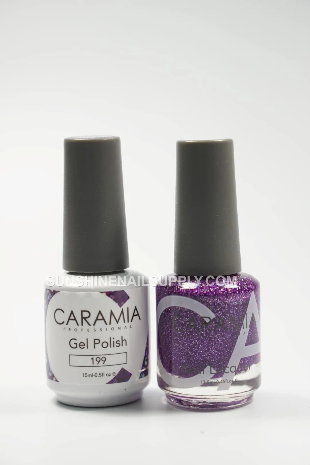 Caramia Gel Polish #199 - UV/LED Soak Off Glitter Purple